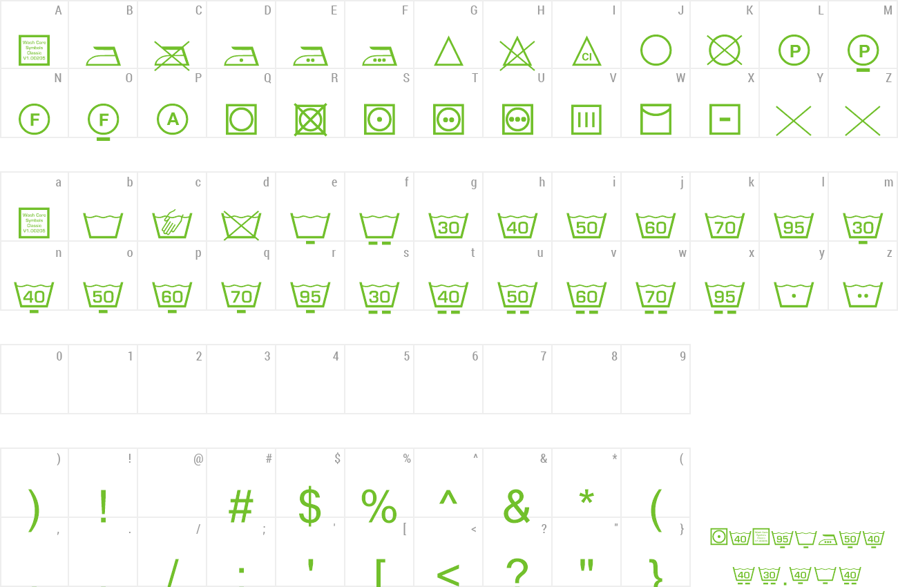 Wash Care Symbols Classic M54 Font Wfonts Download Free